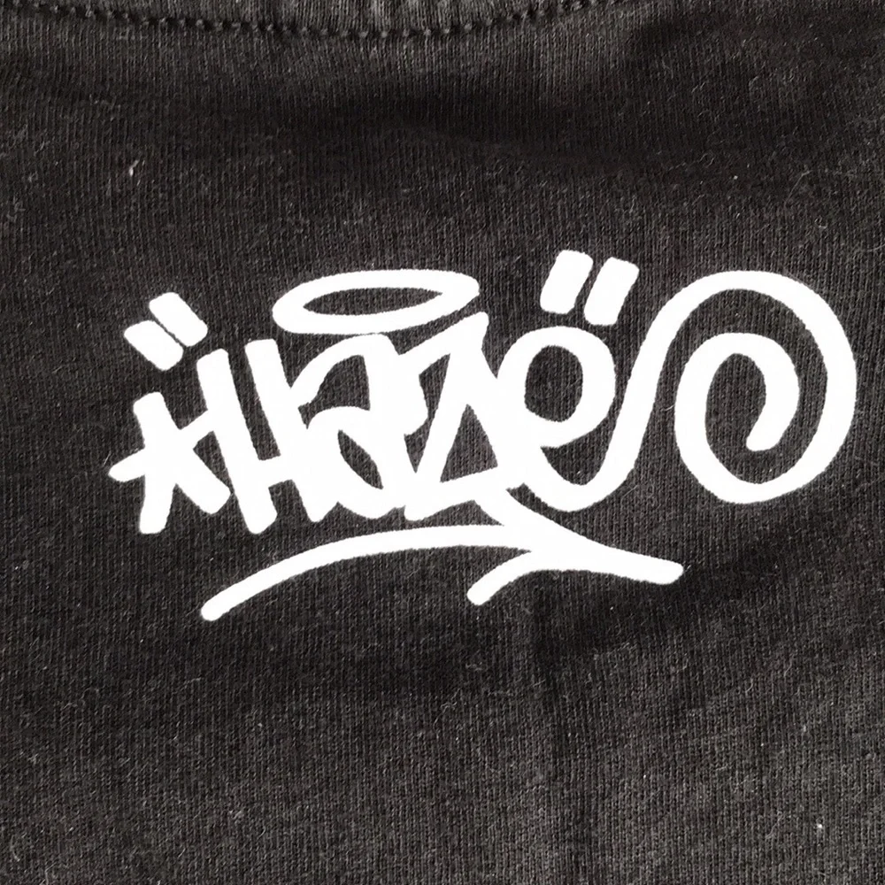Stussy Black Tee with Red & White Drip Logo - Picture 4 of 4